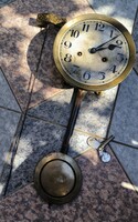 Feles ütős Gustav Becker rugós falióra szerkezet inga hangrúd , szecessziós Ónémet