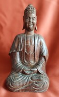 Faragott fa budha szobor