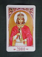 Kártyanaptár,Rozsnyai Mátyás gyógyszertár,patika,Pécs,Szent István, 2000   (licites)