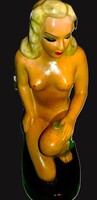Kalmár Magdolna ( Magdaléna) (1936-2013) Alkotása mázas kerámia akt szobor 34 cm a képek szerint