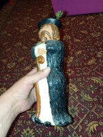 Pipás juhász kerámia  24 cm magas