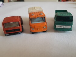 3 Old Mercedes Trucks: Majorette, Efsi, Matchbox Lesney Thin-Wheel 1/87 Models