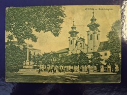 Győr-Moson-Sopron vármegye képeslapjai. Győr, Széchényitér, ca. 1912 (sérülés)