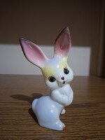 Porcelán nyúl, nyuszi. 14 cm.  Hibátlan. Jelzett