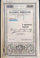 Fenyő Béla A növények légzése 1906.  dedikált !!! Különlenyomat