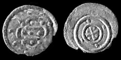 W 1475 Magyarország 1 denár ÉH # 34A Kálmán (1095-1116)