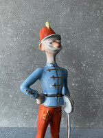 Drasche porcelán, Hadik Huszár hibátlan figura, kőbányai porcelángyár.