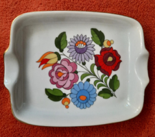 Kalocsai porcelán hamutartó / kis kínáló tál – kézzel festett, jelzett