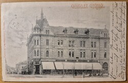 Győr-Moson-Sopron vármegye képeslapjai. Győr, Deák F. u. 1902 (sérült)