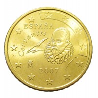 Spanyolország,50 eurocent 2007 aUNC+ ötvözet