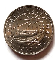 Málta nagy 25 cent 1986 (Zu56)