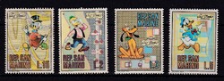 1970 San Marino Walt Disney 4db Postatiszta Bélyeg