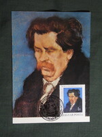 Képeslap,CM,bélyeg,alkalmi bélyegzés,Móricz Zsigmond 100 éves évforduló,1979-