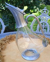 Duck-Shaped Glass Carafe Pitcher