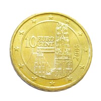 Ausztria,10 eurocent 2005 aUNC+ ötvözet