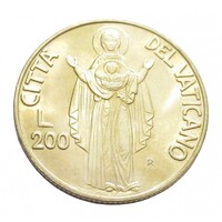 Vatikán,200 lire 1990 - Szűzanya aUNC+ ötvözet