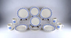2B181 Light Blue Faience Dinnerware Set 12 pcs