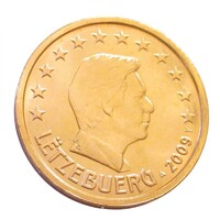 Luxemburg,2 eurocent 2009 aUNC+ vas