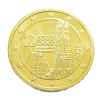 Ausztria,10 eurocent 2008 aUNC+ ötvözet