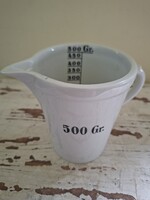 Régi Zsolnay porcelán patika mérőedény 500 gr
