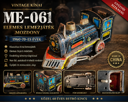Vintage kínai ME-061 elemes lemezjáték mozdony – 1960–70-es évek, hibás