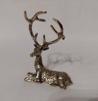 Miniatűr sárgaréz szarvas szobor