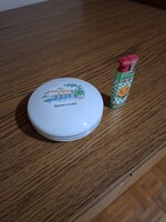 Aquincum porcelán emlék cukortartó avagy bonbonier. Gyulai emlék. 9,8 cm. Hibátlan. Jelzett