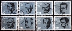 NP431-8 / Németország 1964 A Hitler elleni merénylet 20. évfordulója blokk bélyegei pecsételt
