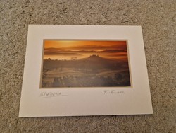 Fontonelli foto a saját galériájukból, paszpartuzva. Toszkán táj naplementét.