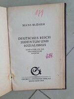 Hans Blüher: Deutsches Reich Judentum und Sozialismus 1919