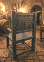 Unique Crest Emblem Throne Chair