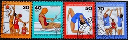 NP882-5 / Németország 1976 Ifjúságért : sport bélyegsor pecsételt
