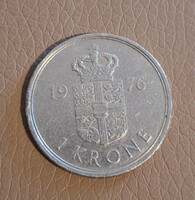 Dánia 1 korona, 1976