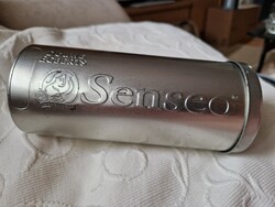 Senseo kávé párnának fémdoboz mérete 18cm magas, 7cm átmérőjű