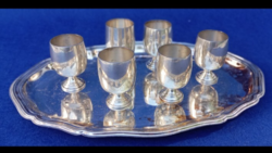Sterling Silver Cartier and B&M 6 pcs, 2-Cent Glasses from 1870-80s