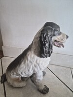 POEMA Artistic Porcelain Cluj-Napoca porcelán kutya – angol springer spániel, 33 cm, kézzel festett