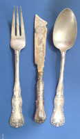 Baroque Silver Diana-Stamped (800 Fine) Austrian Large Serving Set 19th Century