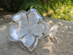 Hollóházi Fused Glass Flower Candle Holder