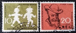 NP281-2 / Németország 1957 Wilhelm Busch bélyegsor pecsételt