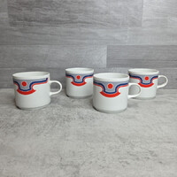 Alföldi porcelán Bella-mintás retro bögre szett