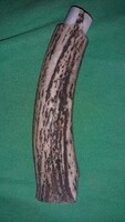 Antik esztergált agancs vadászkés nyele összeépítésre készen 14 cm a képek szerint