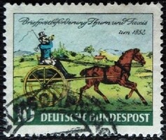 NP160 / Németország 1952 A Thurn & Taxis első bélyegének 100. évfordulója bélyeg pecsételt