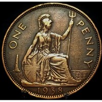 Egyesült Királyság 1 penny, 1938 A14A2V