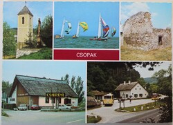 Képeslap, Balaton, Csopak, részletek (P6)