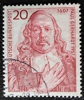 NP253 / Németország 1957  Paul Gerhardt bélyeg pecsételt