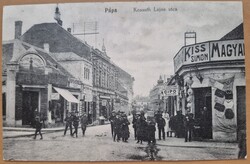 Veszprém vármegye képeslapjai. Pápa, Kossuth Lajos u., ca. 1923