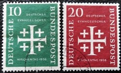 NP235-6 / Németország 1956 Evangélikus Egyháznap bélyegsor pecsételt