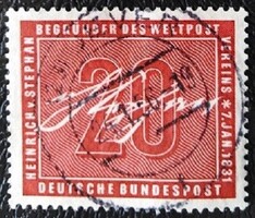 NP227 / Németország 1956 Heinrich von Stephan bélyeg pecsételt