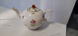 Herendi porcelán teás kanba rózsa fogós