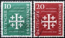 NP235-6 / Németország 1956 Evangélikus Egyháznap bélyegsor pecsételt